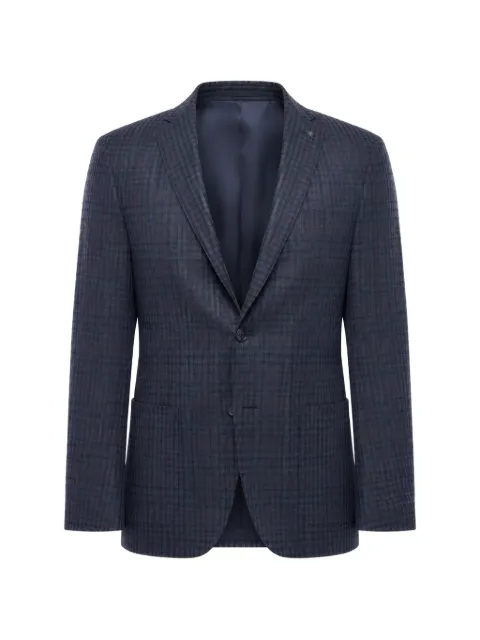 Corneliani checked single-breasted blazer