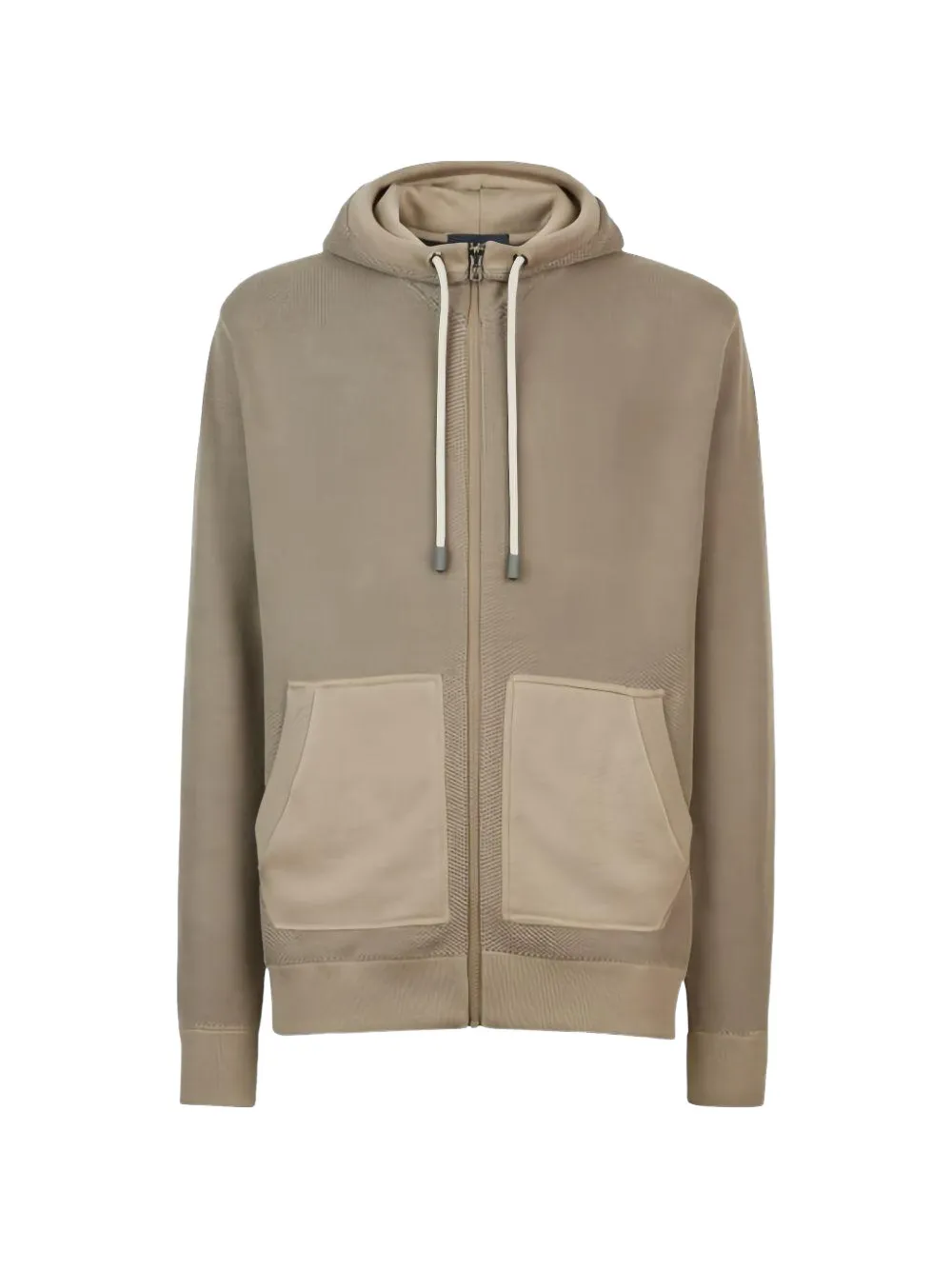 Sease honeycomb-knit zip-up hoodie - Braun