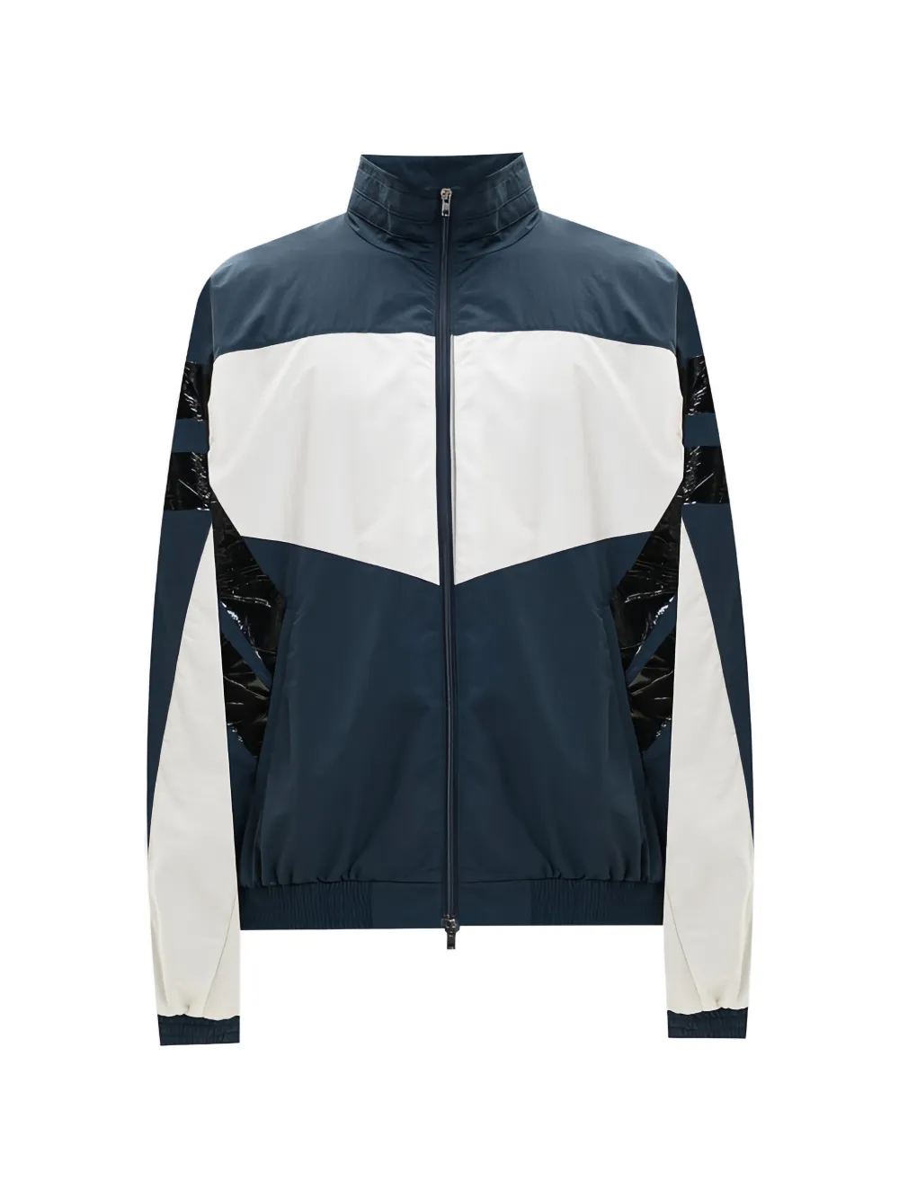 VETEMENTS tape-detail colour-block jacket - Blu
