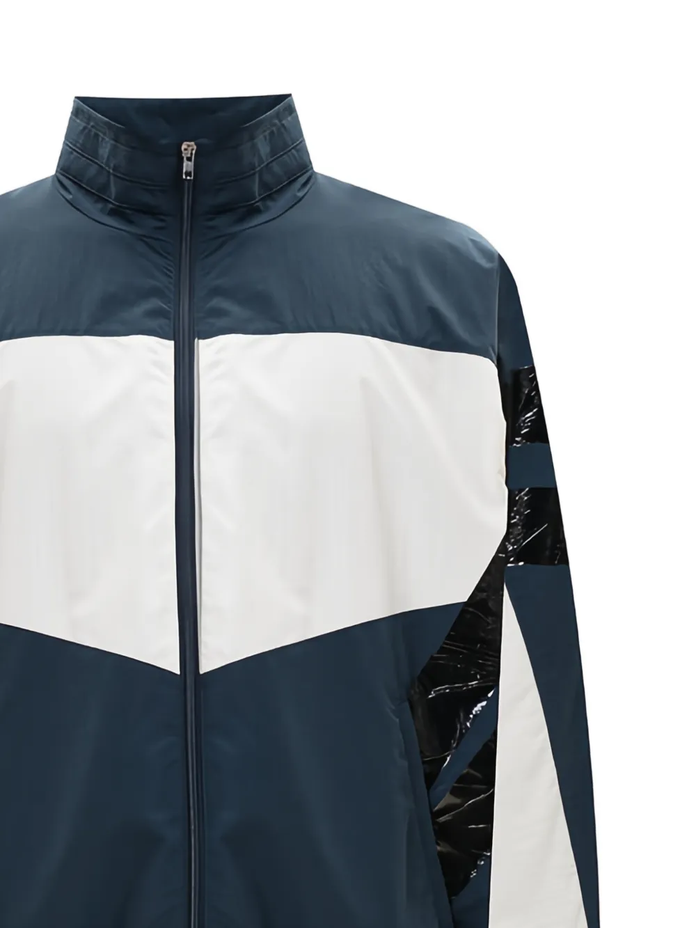  Vetements Tape-detail Colour-block Jacket - Bleu 