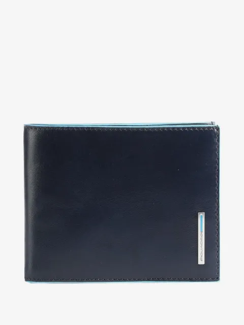 PIQUADRO cartera plegable con ribete en contraste