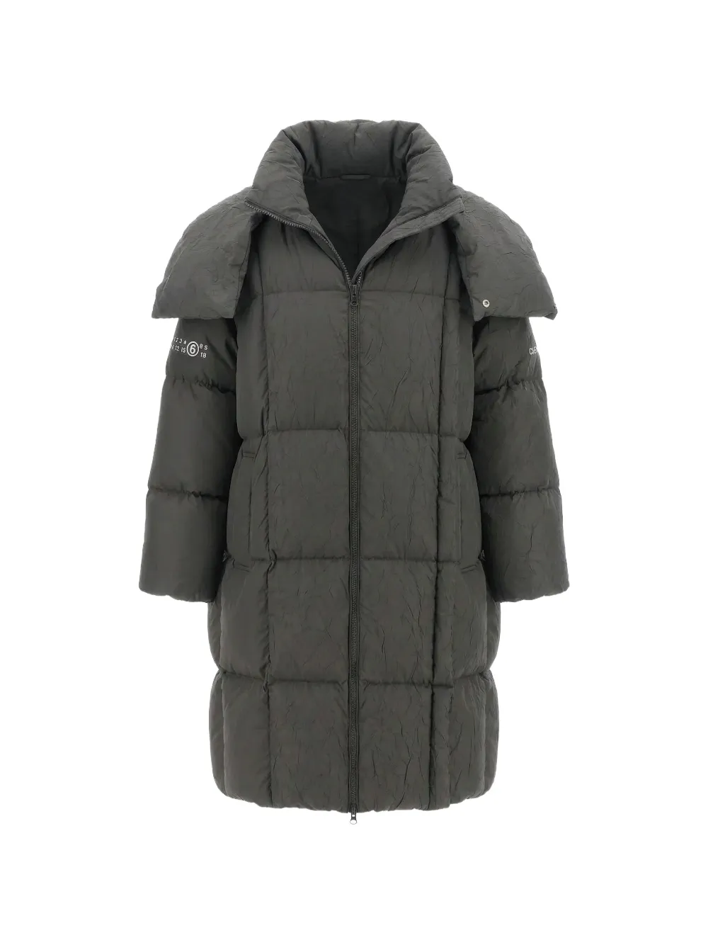 Maison Margiela quilted hooded puffer coat - Grau
