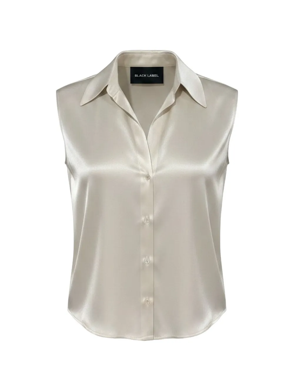 Black Label satin-finish blouse - Toni neutri
