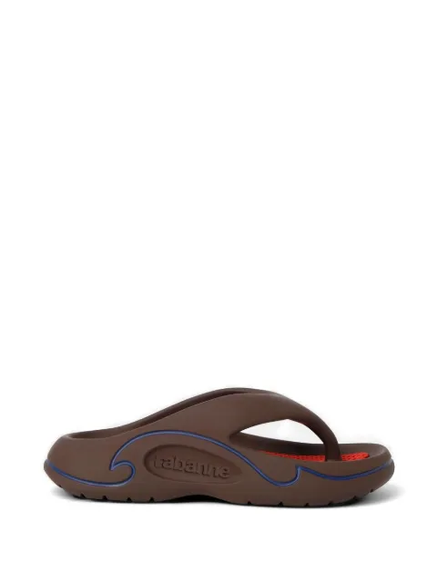 Rabanne embossed-logo thong-strap flip-flops