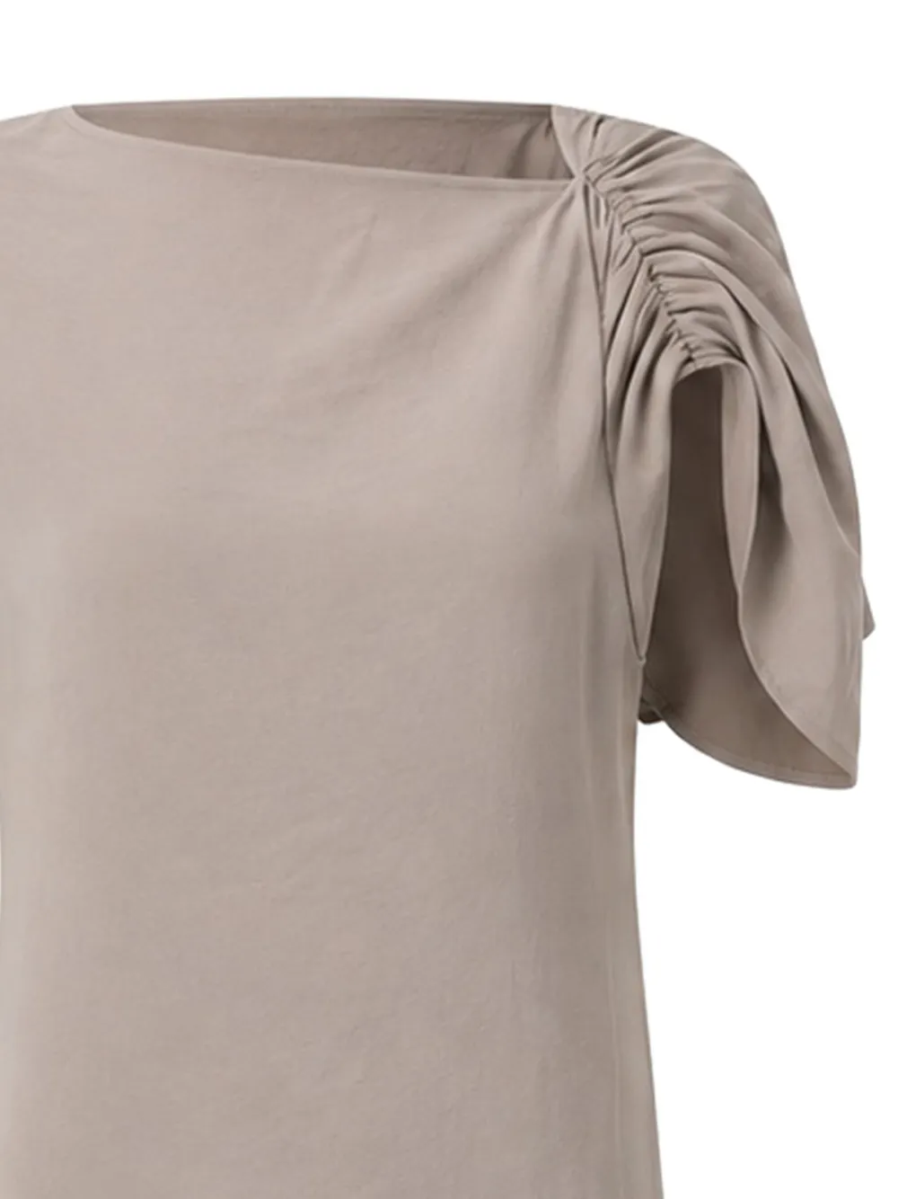 Studio Nicholson Palaestra gesmockte midi-jurk Beige