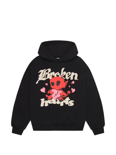 BROKEN PLANET Broken Hearts graphic-print hoodie