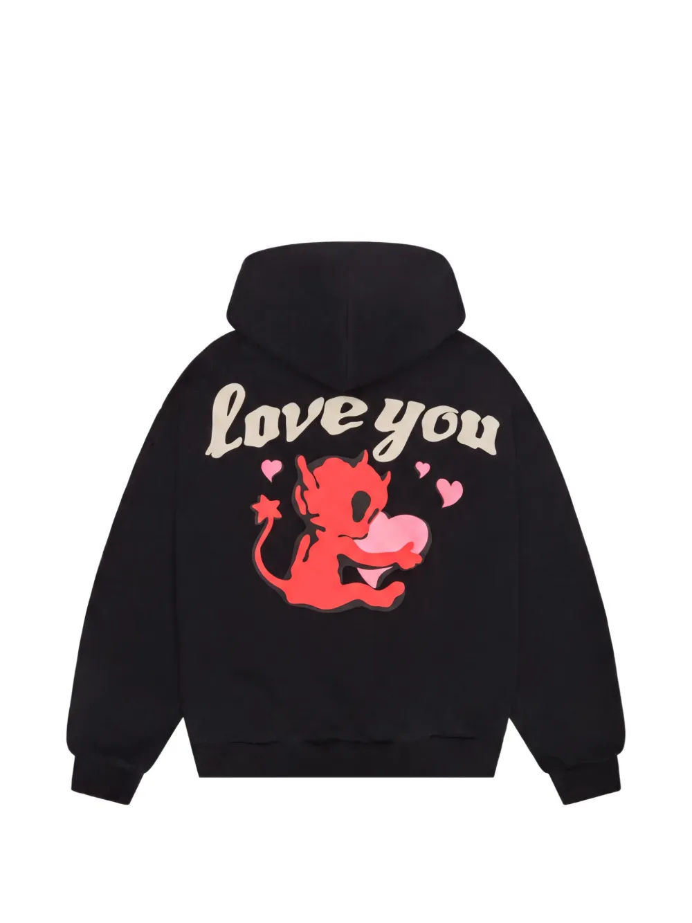 BROKEN PLANET Broken Hearts hoodie met grafische print Zwart
