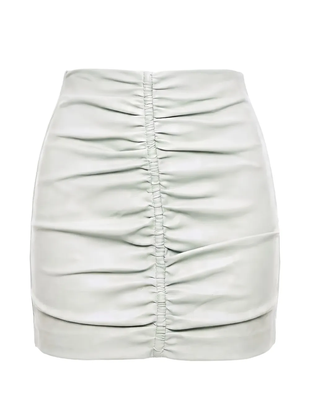DSQUARED2 ruched leather mini skirt - Blau