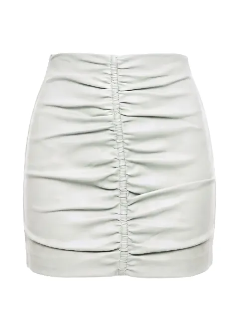 DSQUARED2 ruched leather mini skirt