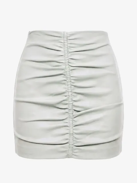 DSQUARED2 ruched leather mini skirt