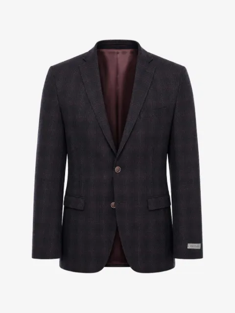 Corneliani checked single-breasted blazer