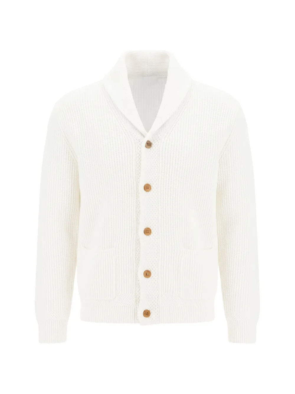 Polo Ralph Lauren ribbed-knit shawl-collar cardigan - Bianco