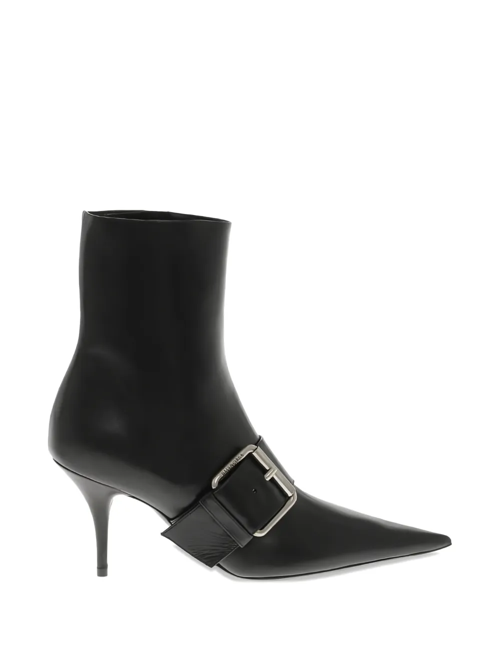 Balenciaga Enkellaarzen met puntige neus en gesp Zwart