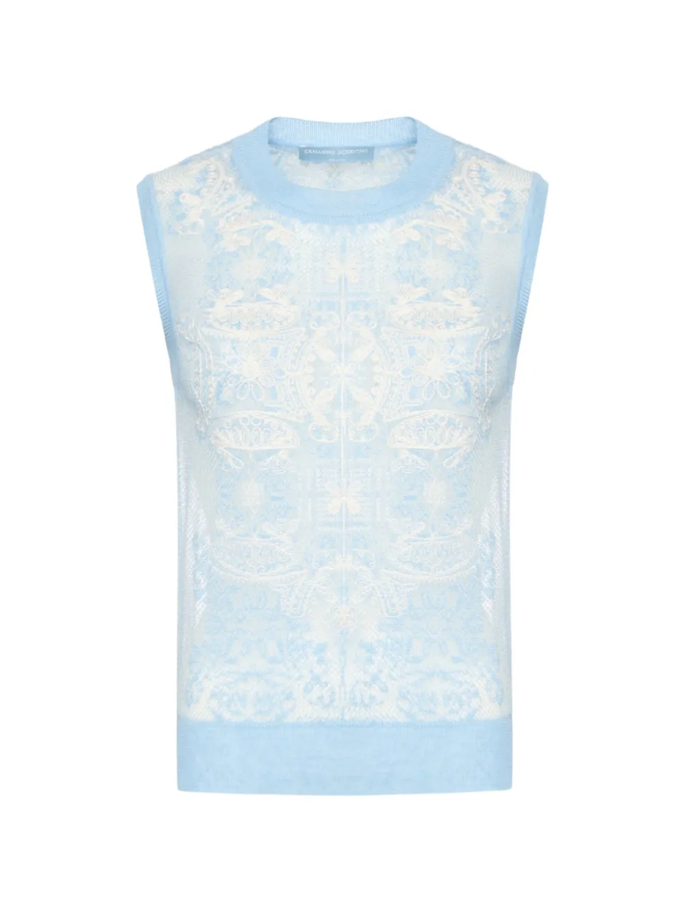 Ermanno Scervino embroidered sleeveless top - Blu