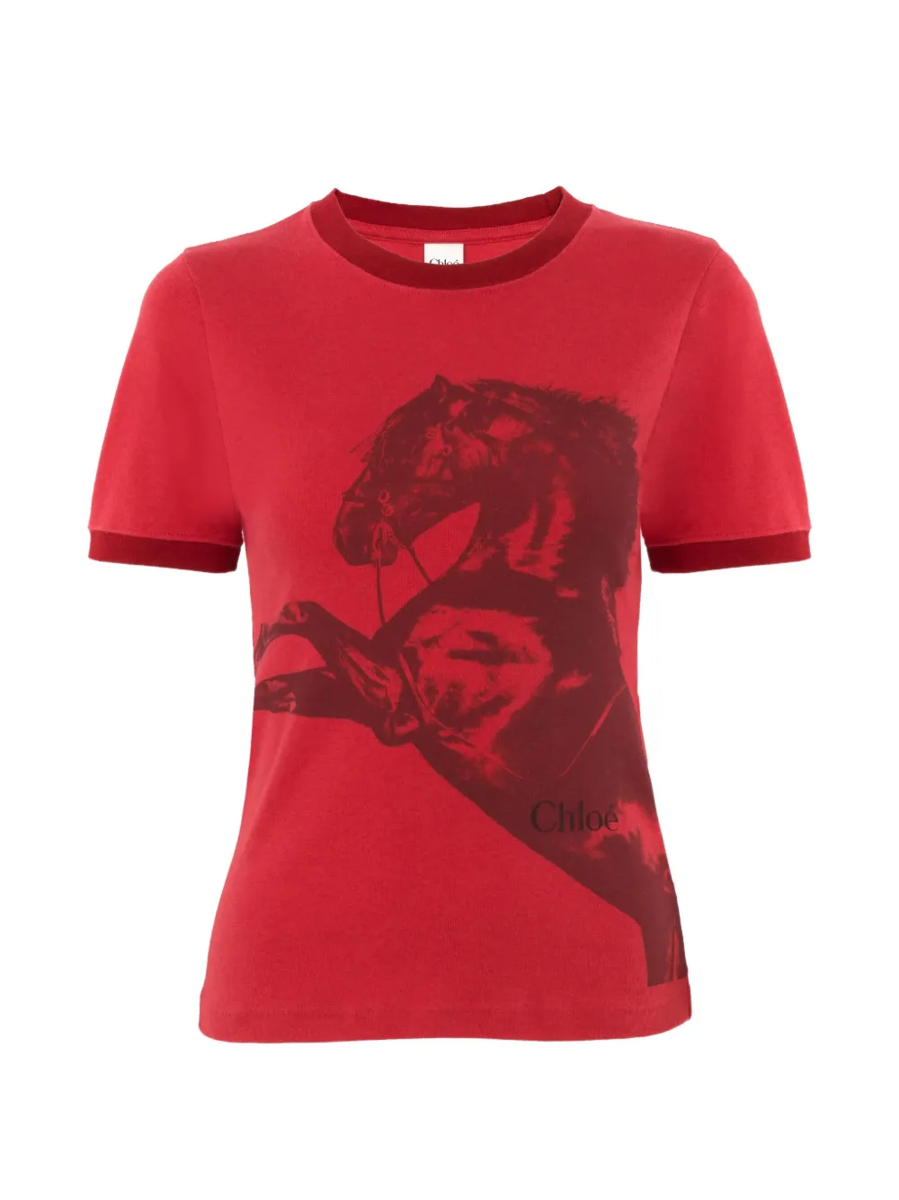 Chloé horse-print T-shirt - Rot
