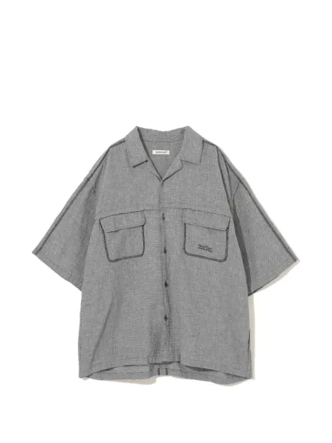 Undercover houndstooth-pattern patch-pocket shirt