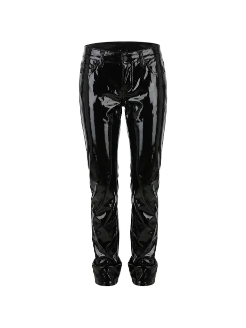 DSQUARED2 patent-effect five-pocket trousers