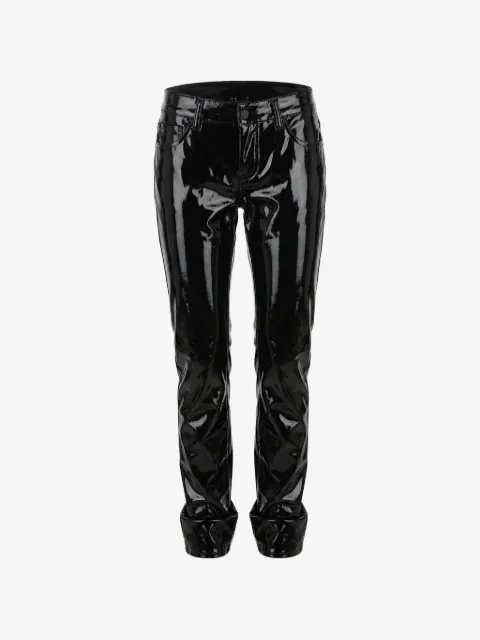 DSQUARED2 patent-effect five-pocket trousers