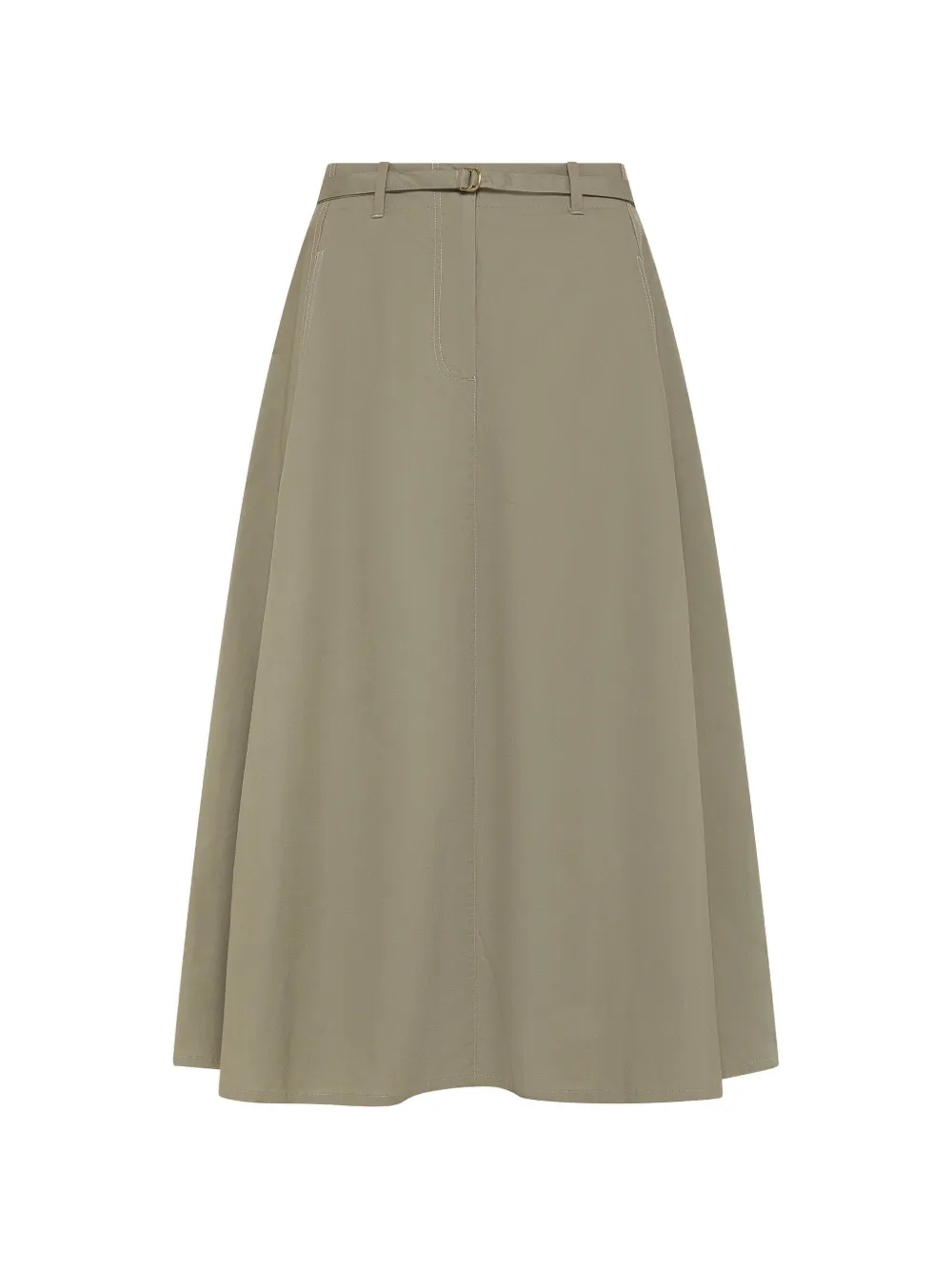 Seventy belted A-line midi skirt - Verde