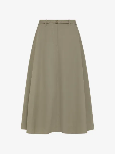 Seventy belted A-line midi skirt