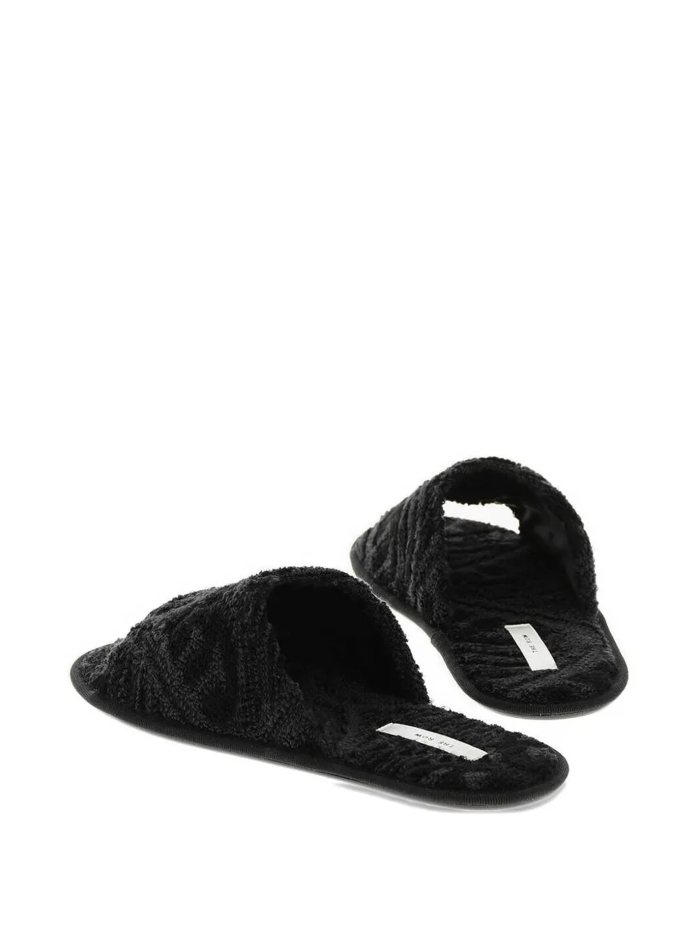 The Row Frances silk terry slippers Zwart