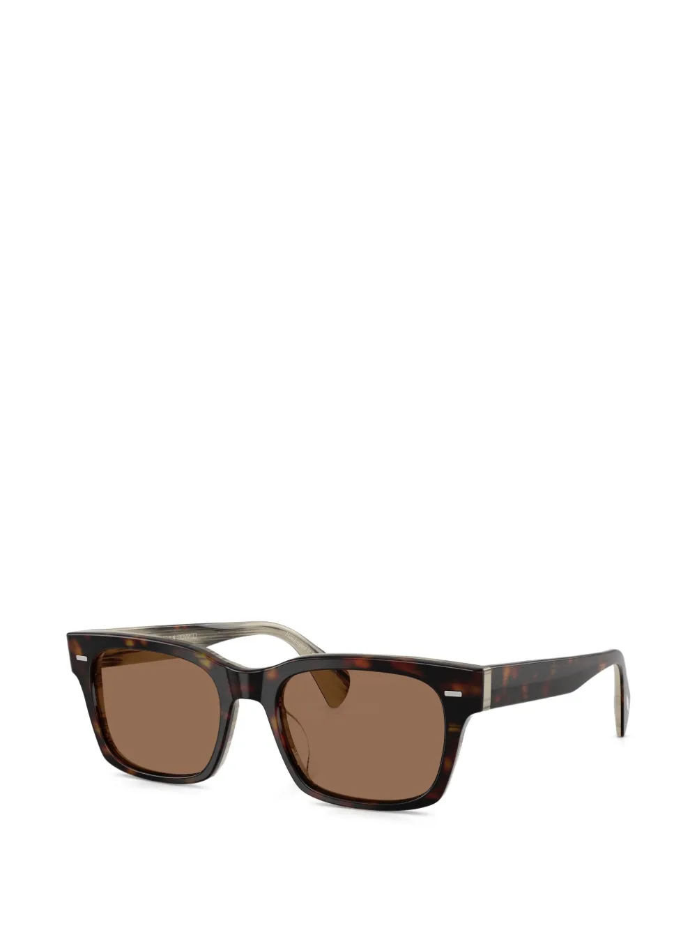 Oliver Peoples Ryce zonnebril met rechthoekig montuur Bruin