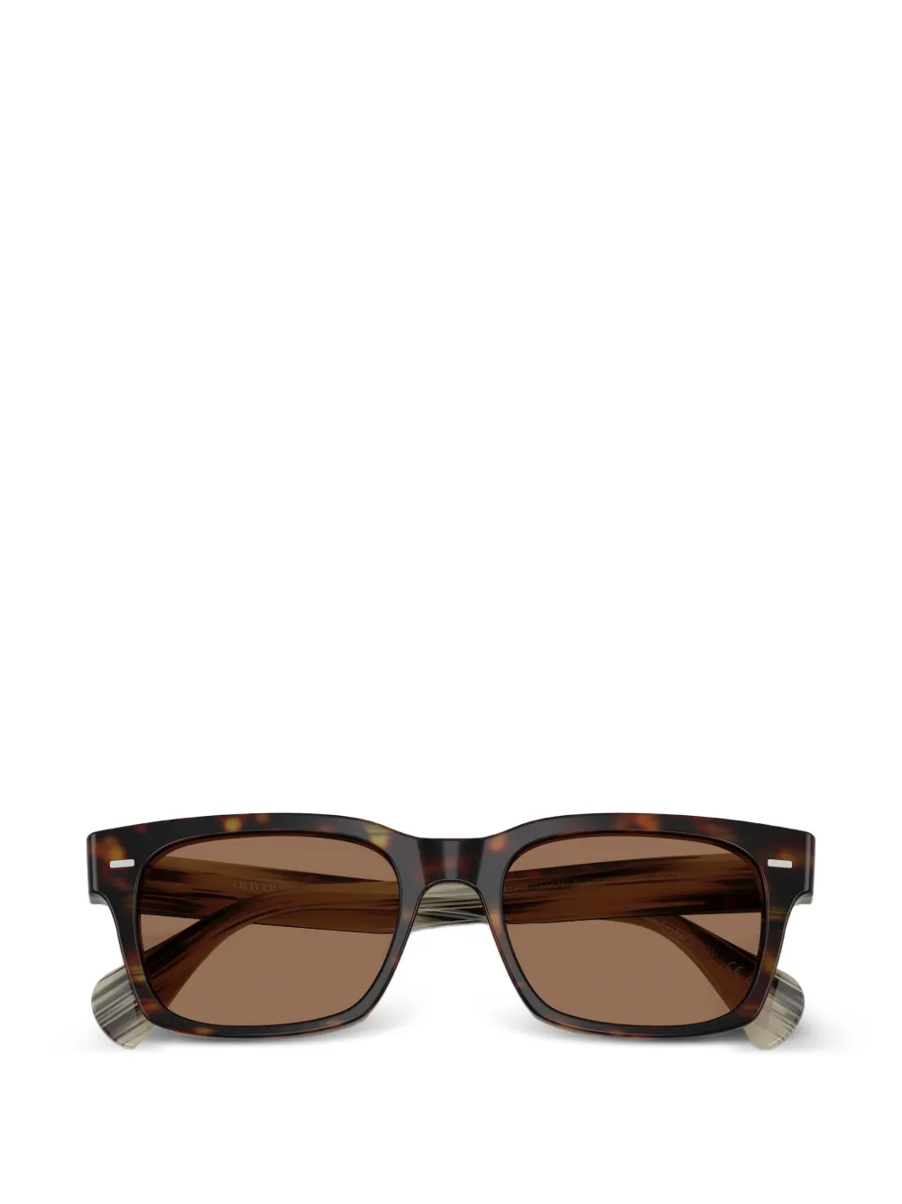 Oliver Peoples Ryce zonnebril met rechthoekig montuur Bruin