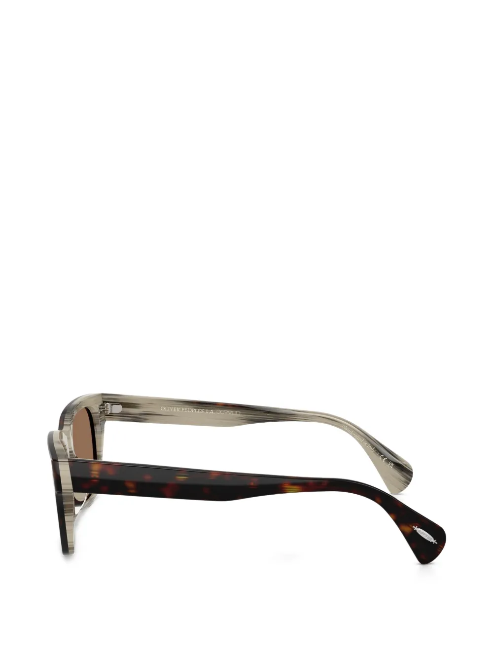 Oliver Peoples Ryce zonnebril met rechthoekig montuur Bruin