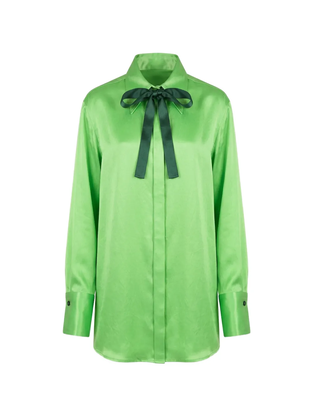 CAPASA MILANO tie-detail satin blouse