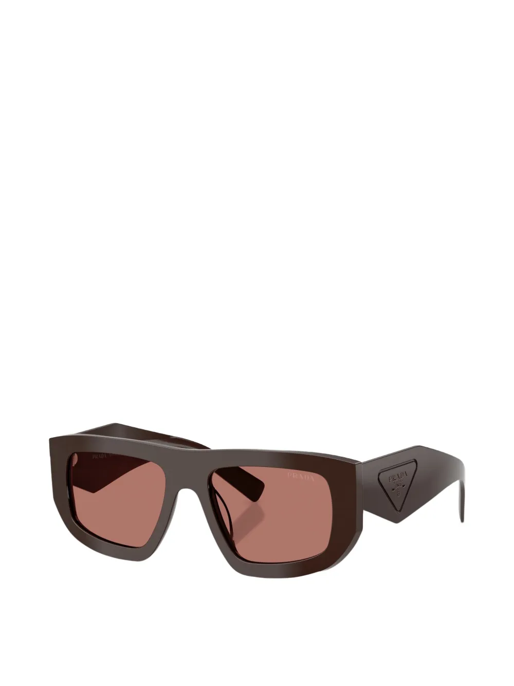 Prada Eyewear Zonnebril met rechthoekig montuur Bruin