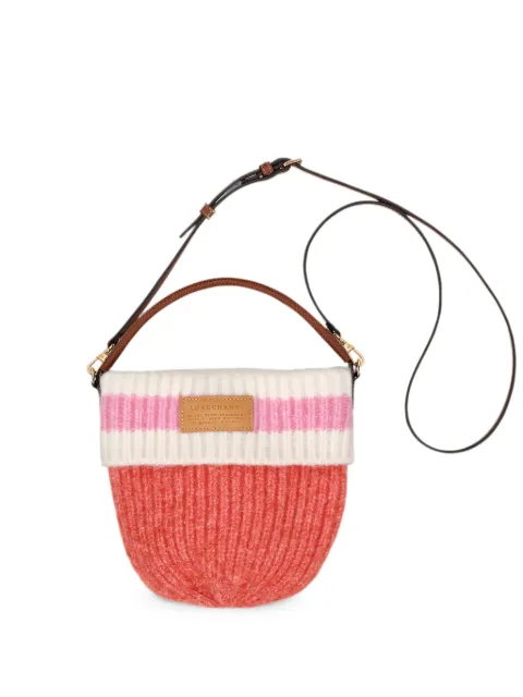 Longchamp small Le Pliage ribbed-knit crossbody bag