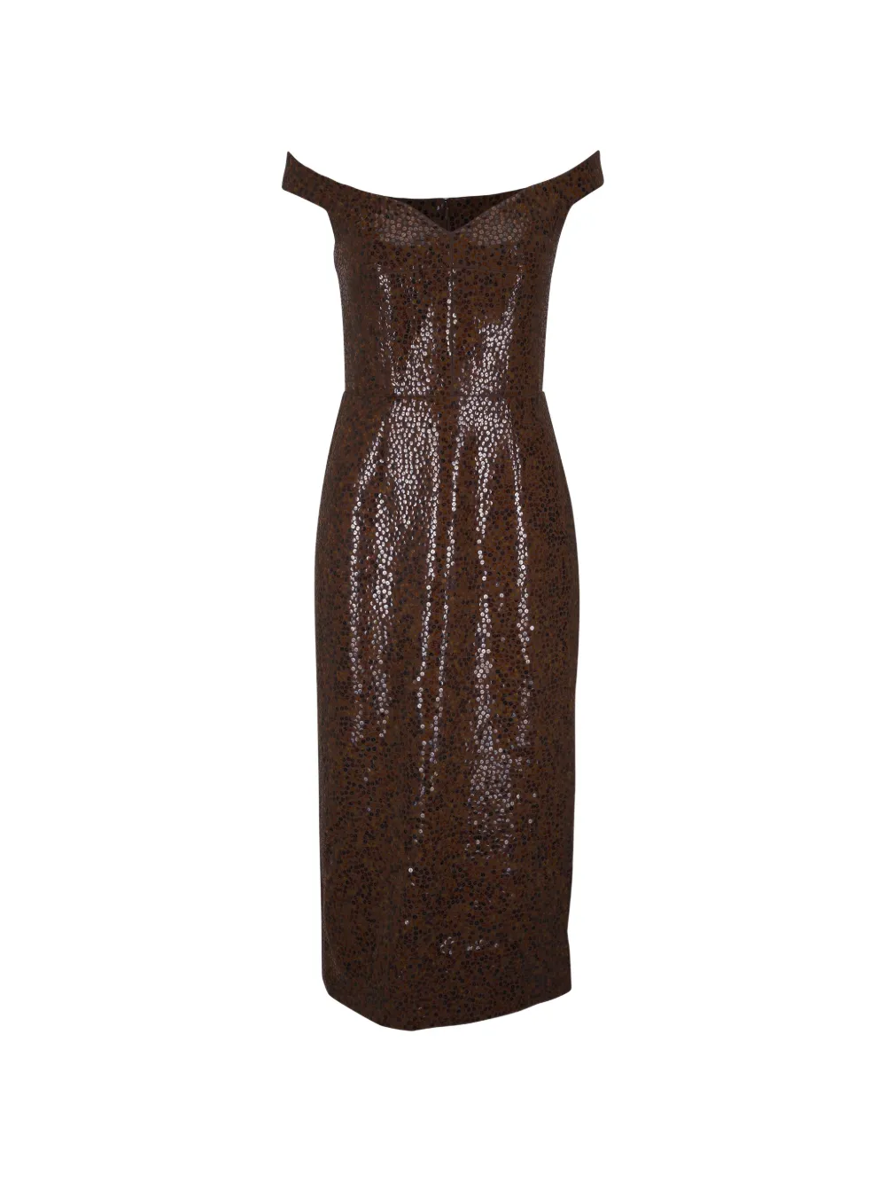 Michael Kors sequin-embellished midi dress - Marrone