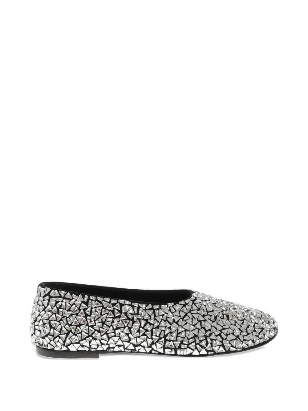 Proenza Schouler Glove crystal-embellished ballet flats Zilver