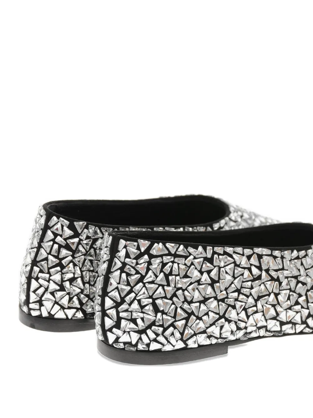 Proenza Schouler Glove crystal-embellished ballet flats Zilver