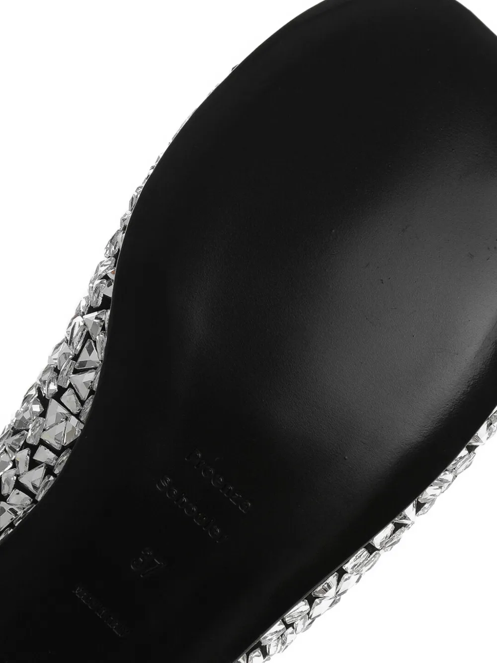 Proenza Schouler Glove crystal-embellished ballet flats Zilver