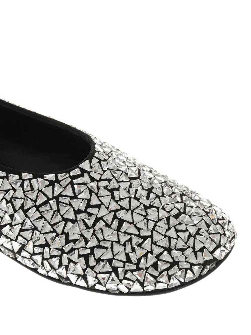 Proenza Schouler Glove crystal-embellished ballet flats Zilver