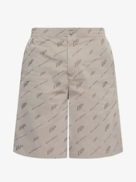 Off-White logo-pattern shorts
