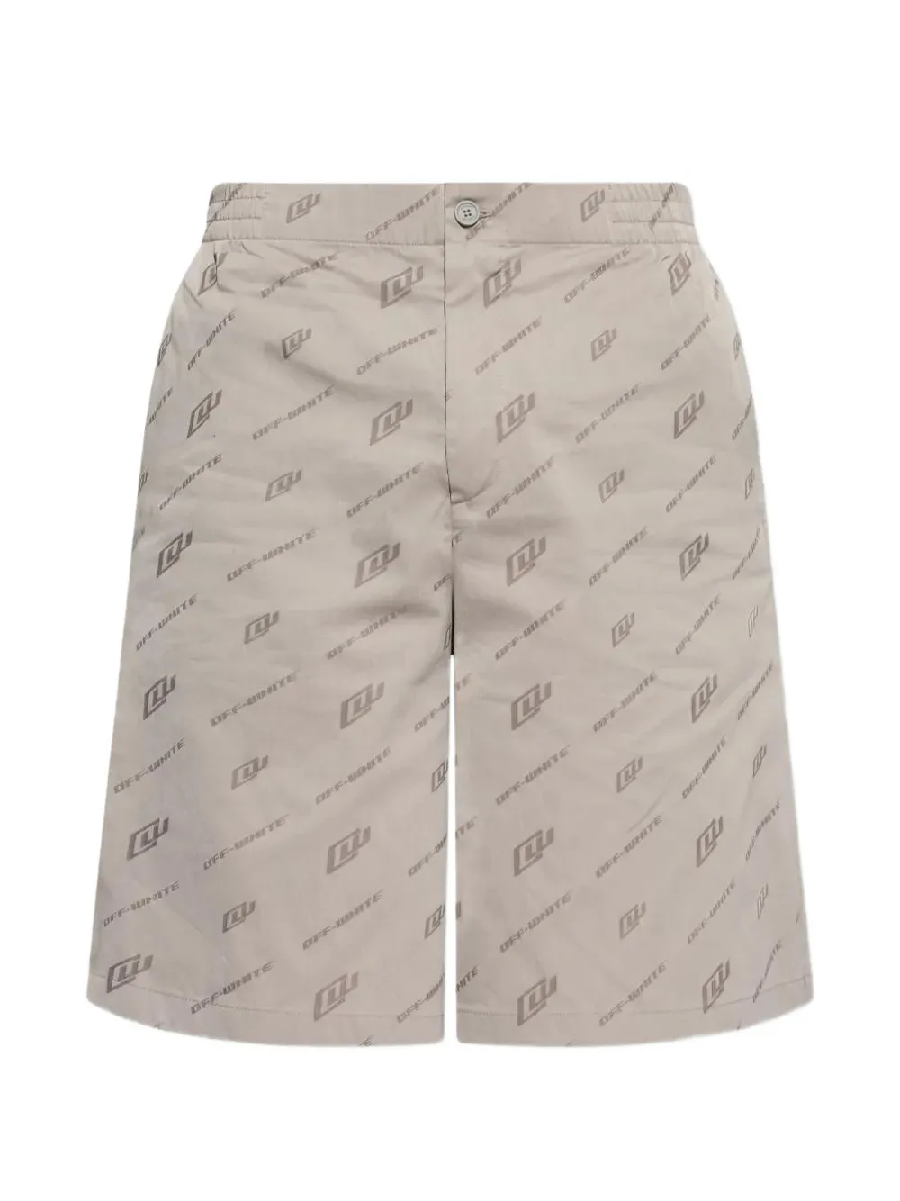 Off-White Shorts met logo-patroon Beige