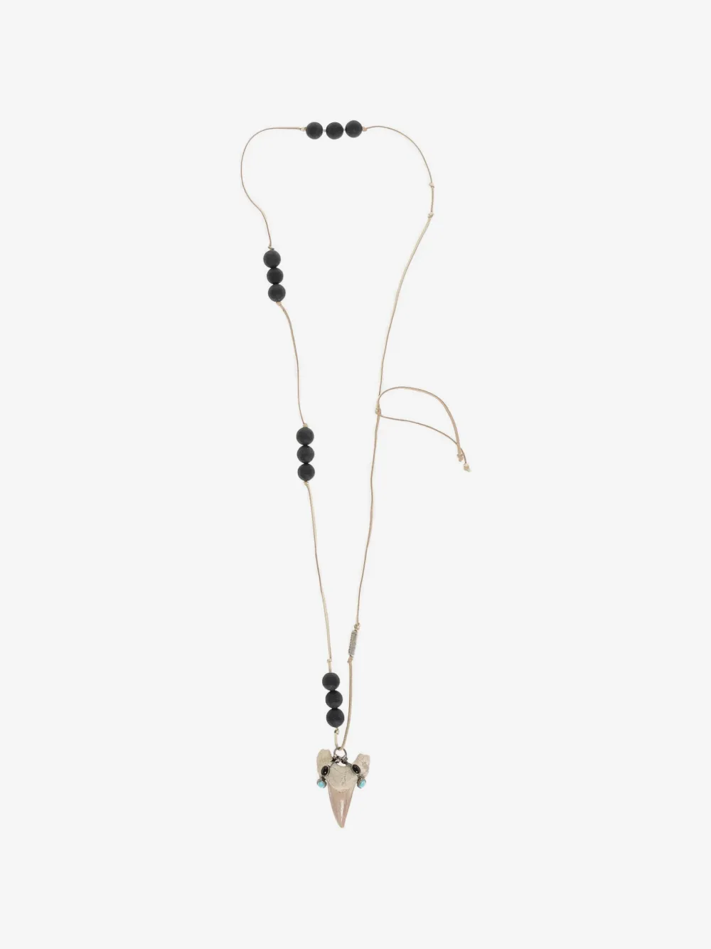 DSQUARED2 shark-tooth leather necklace | Silver | Image 1
