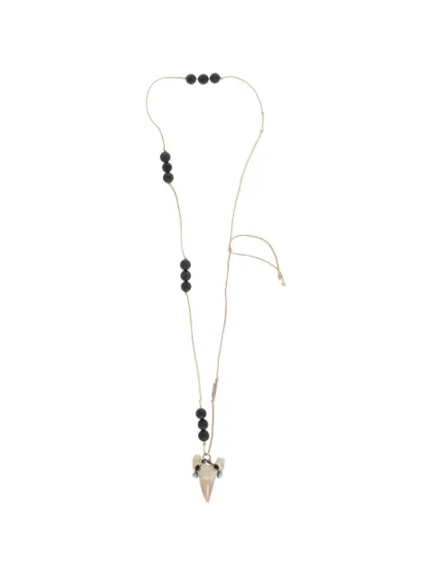 DSQUARED2 shark-tooth leather necklace