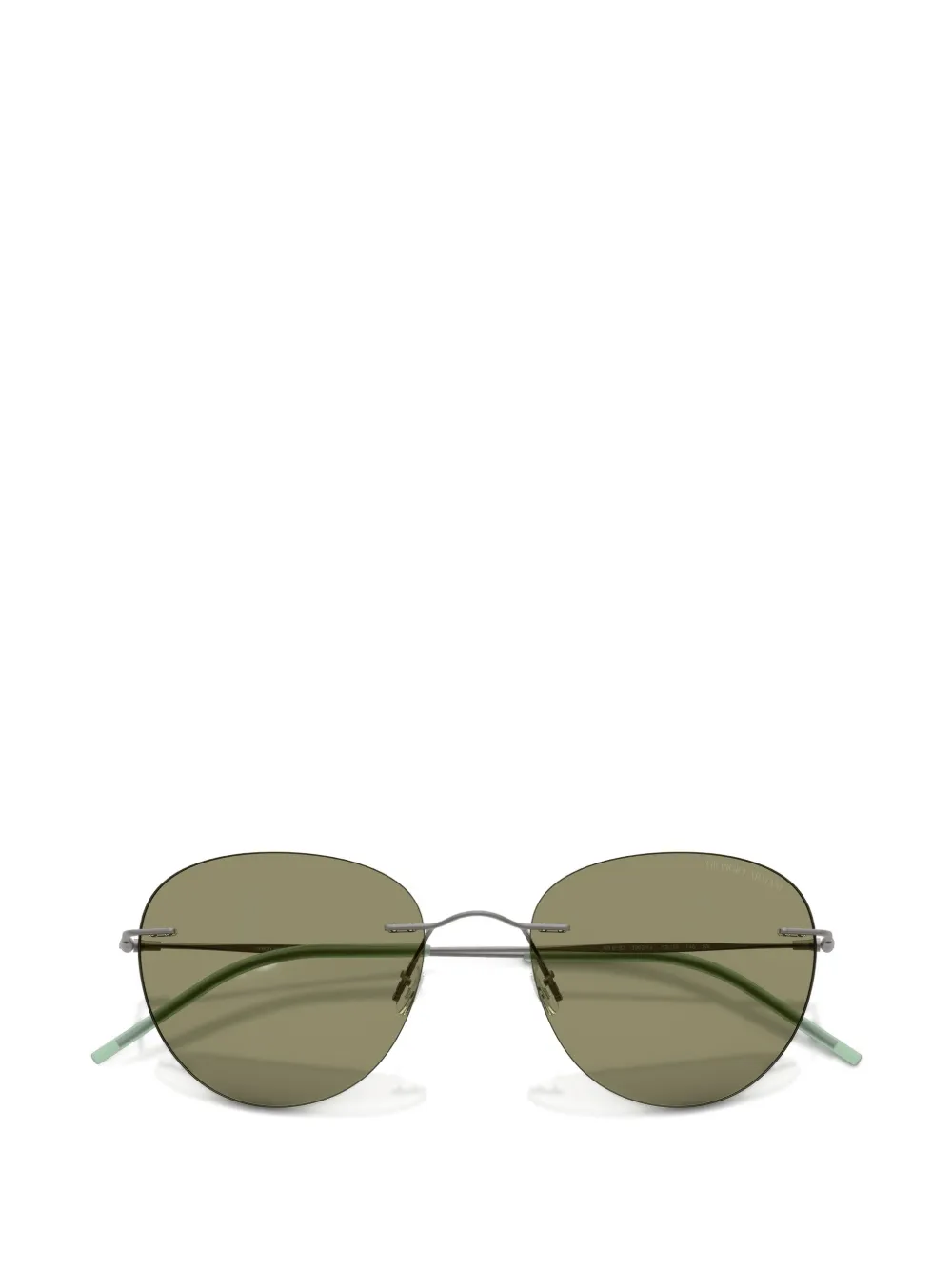 Giorgio Armani Zonnebril met rond montuur Zilver