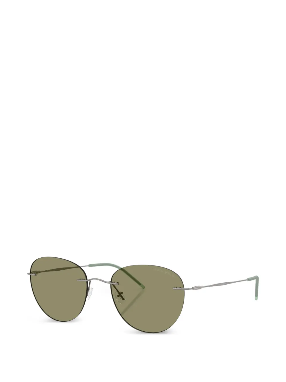 Giorgio Armani Zonnebril met rond montuur Zilver