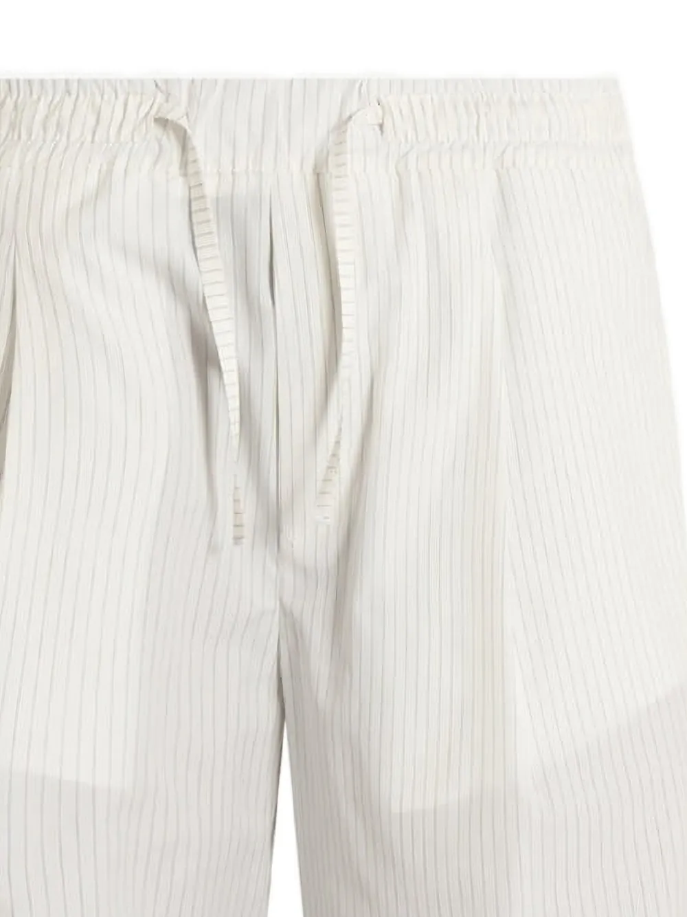 Low Brand Shorts met trekkoord en krijtstreep Wit