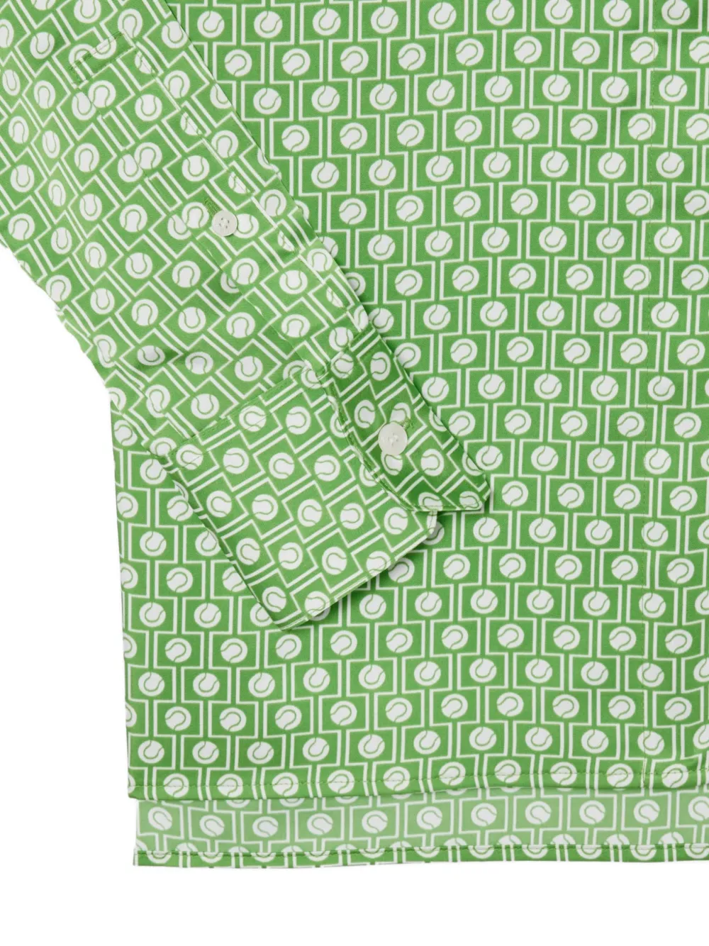 Lacoste Blouse met gestrikte hals en patroon Groen