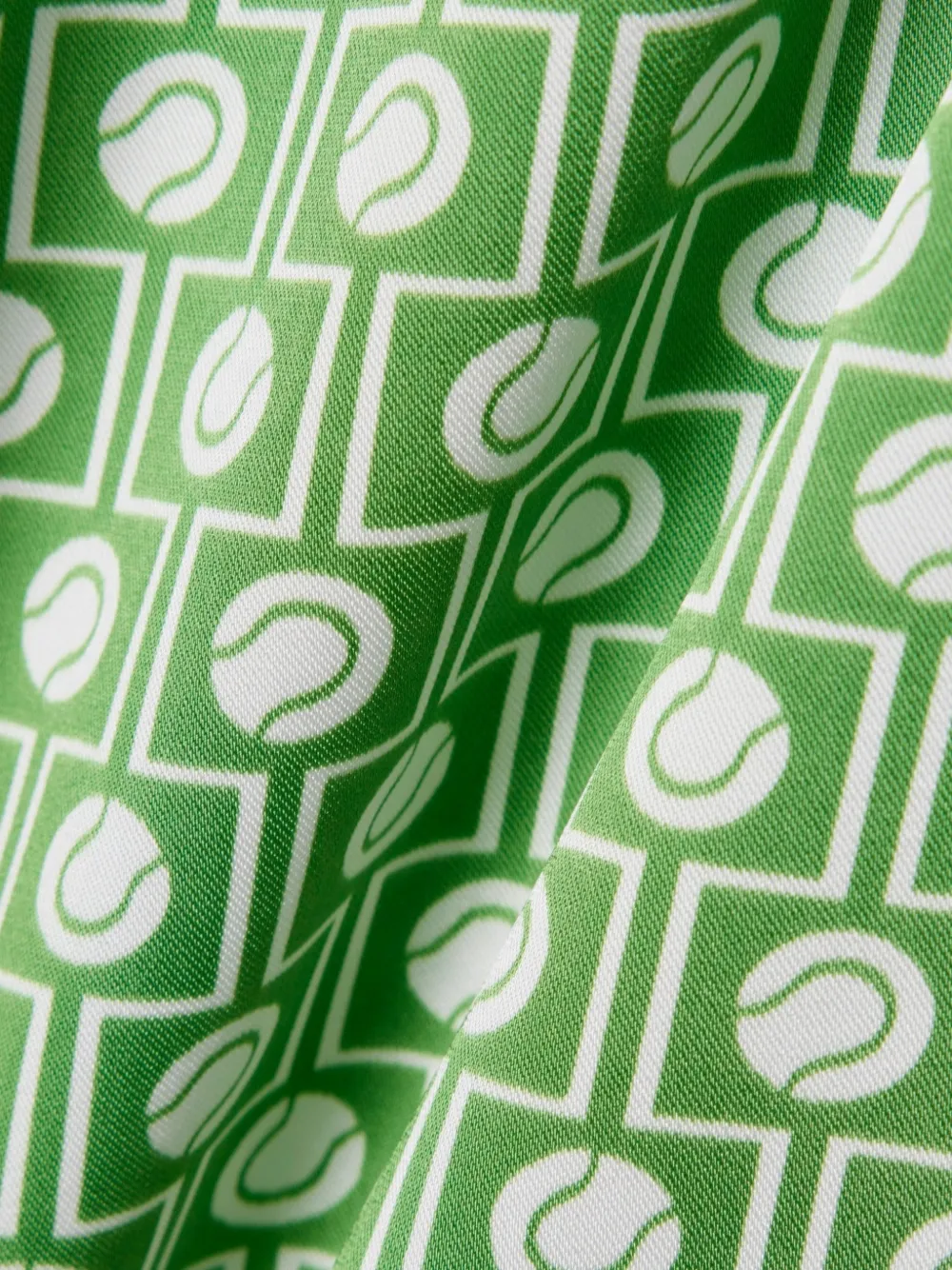 Lacoste Blouse met gestrikte hals en patroon Groen