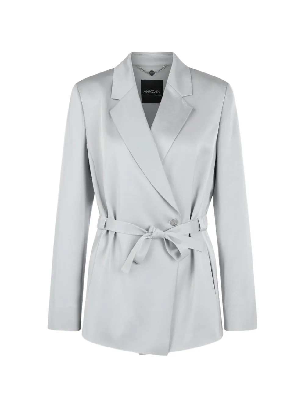 MARCCAIN belted wrap-around blazer - Grey