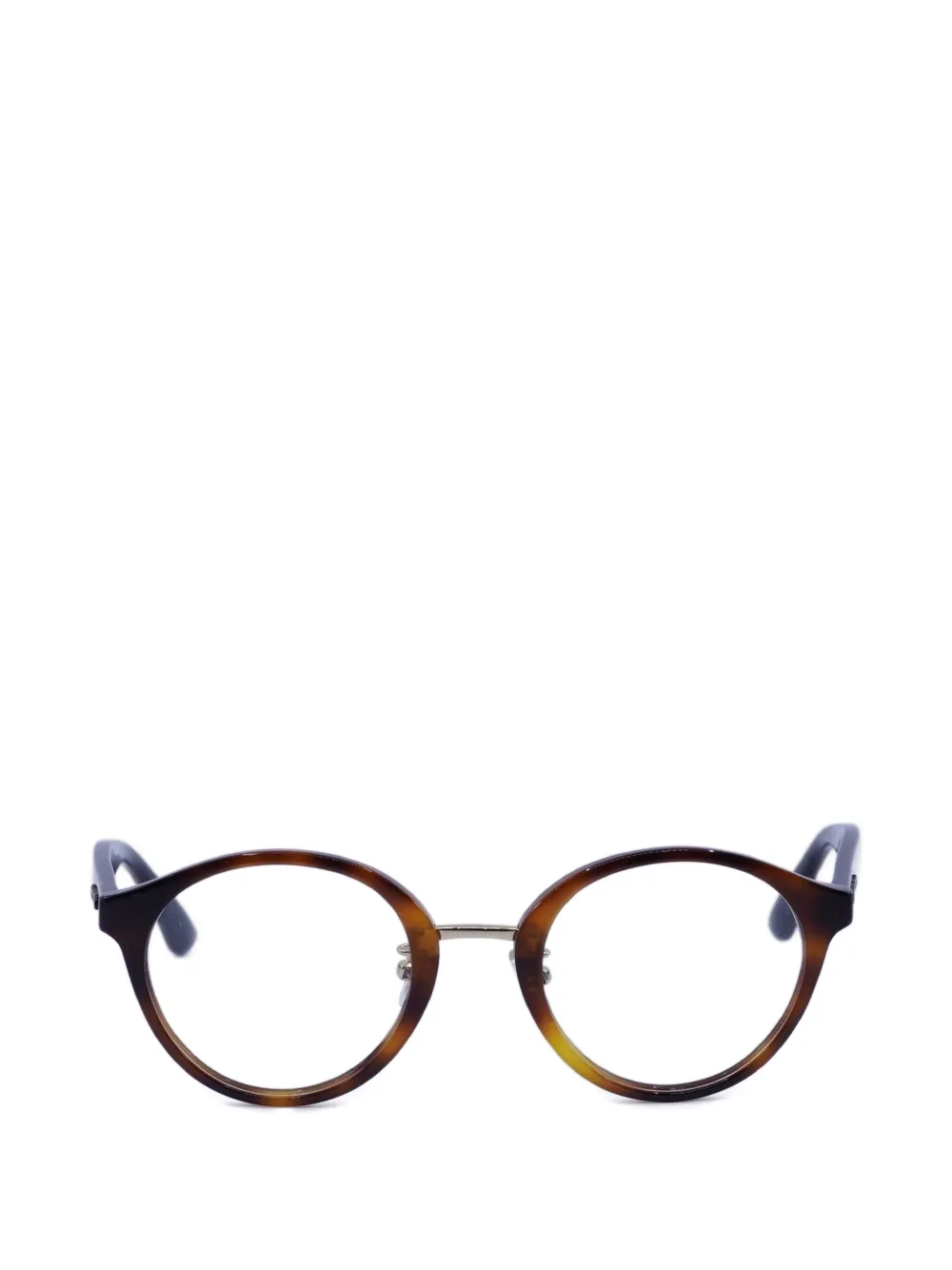 Jimmy Choo Eyewear Occhiali tondi con glitter - Marrone