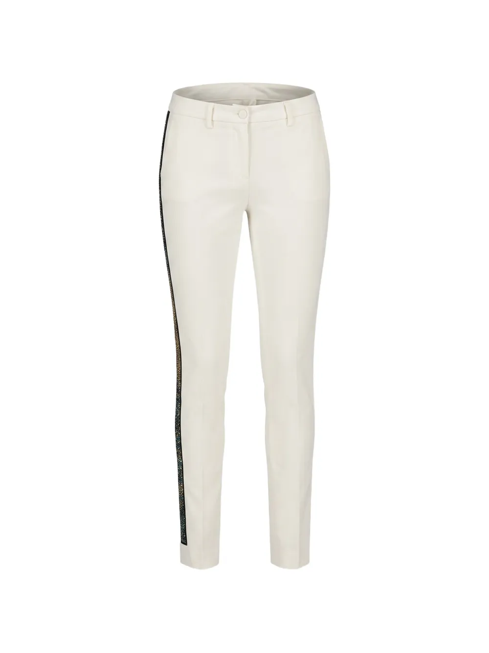 Philipp Plein Veronique rhinestone-stripe trousers - Weiß