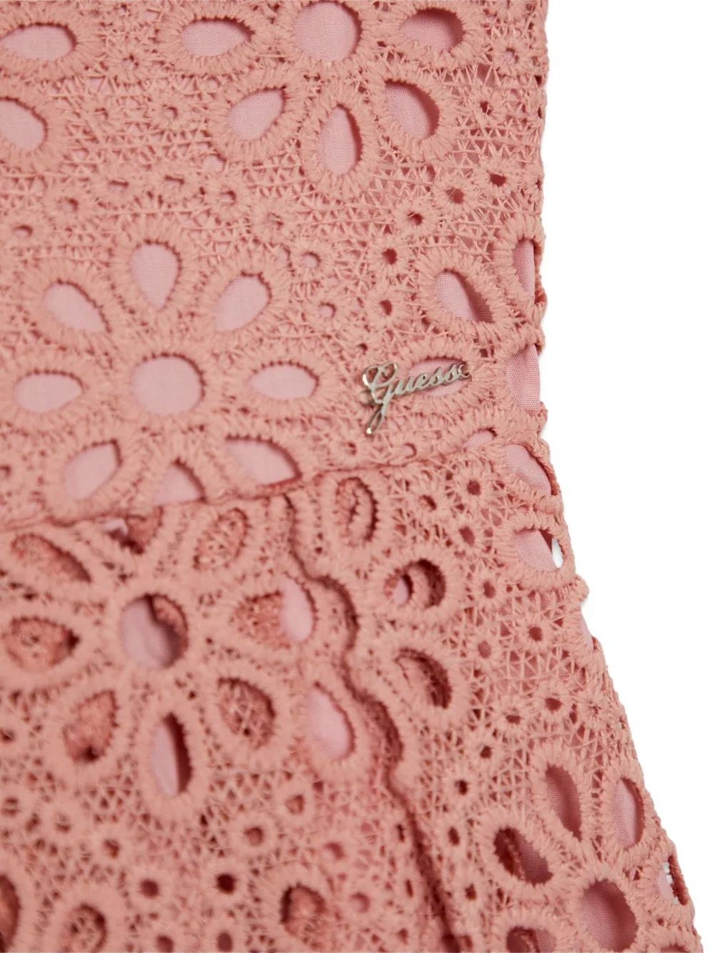 guess kids Jurk met bloemenkant Roze