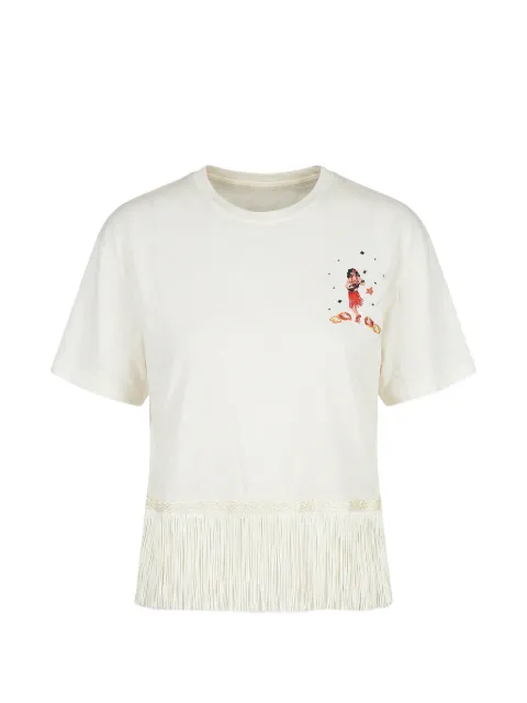 Alanui Hawaiian fringe-trimmed T-shirt